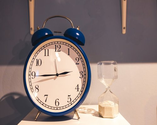 Abstract concept of biological clock and morning routine
